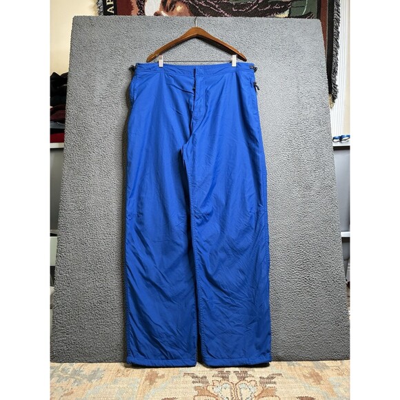 Vintage 90s Gap Mens XL Fleece Lined Wide Leg Windbreaker Sweatpants Blue Baggy - Picture 6 of 16